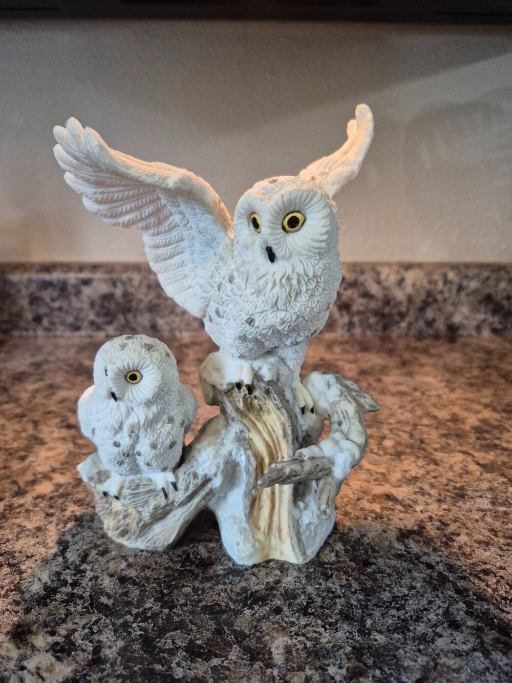 Vintage Porcelain Snow Owls